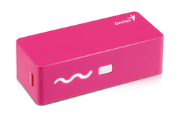 Genius 2600mAh Eco-U261 Compact Size Powerbank with 4 Led Indicator, Pink